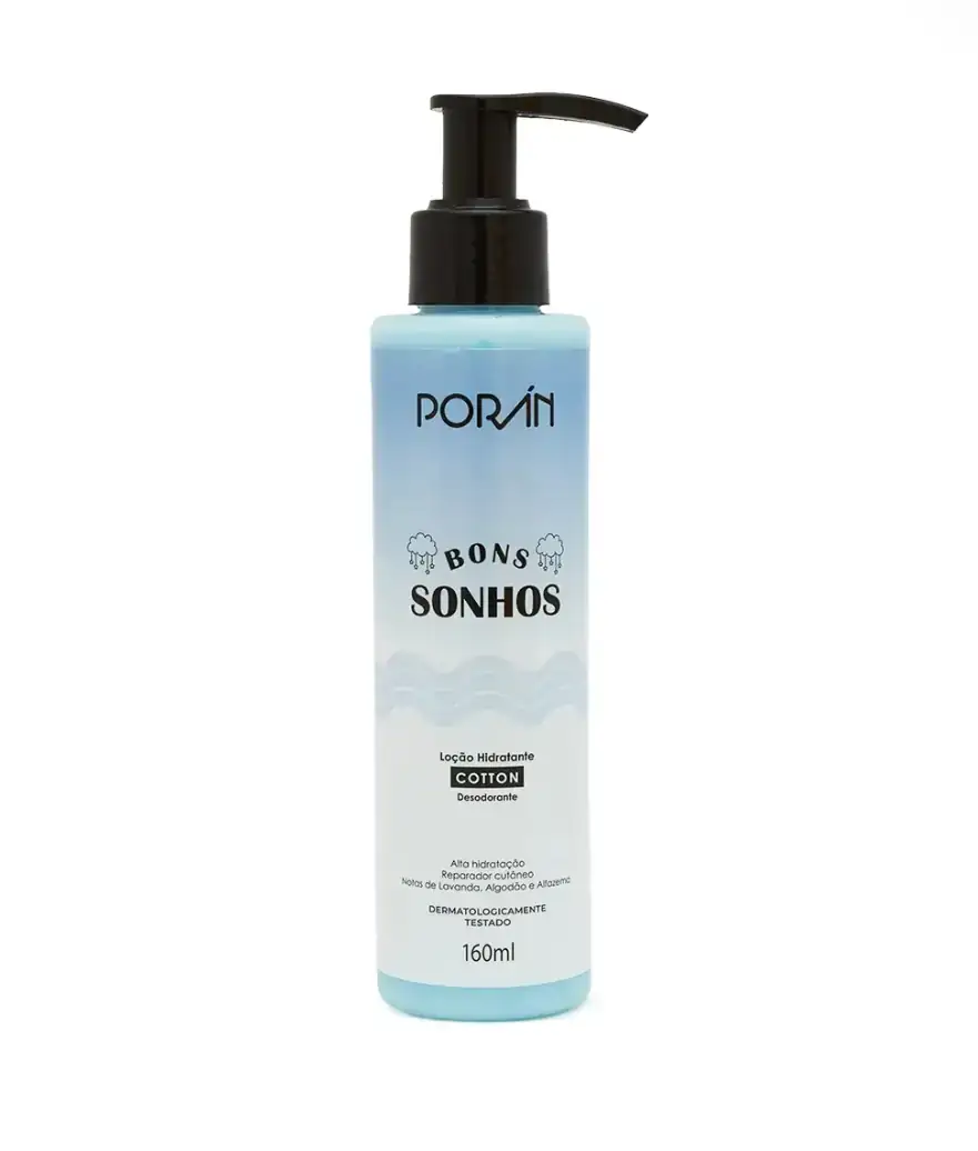 Loção hidratante Bons sonhos Cotton Poran