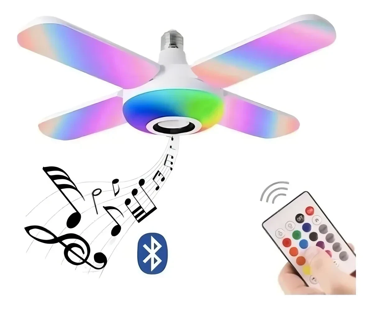 Ampolleta Parlante Bluetooth 50w Luces RBG 3