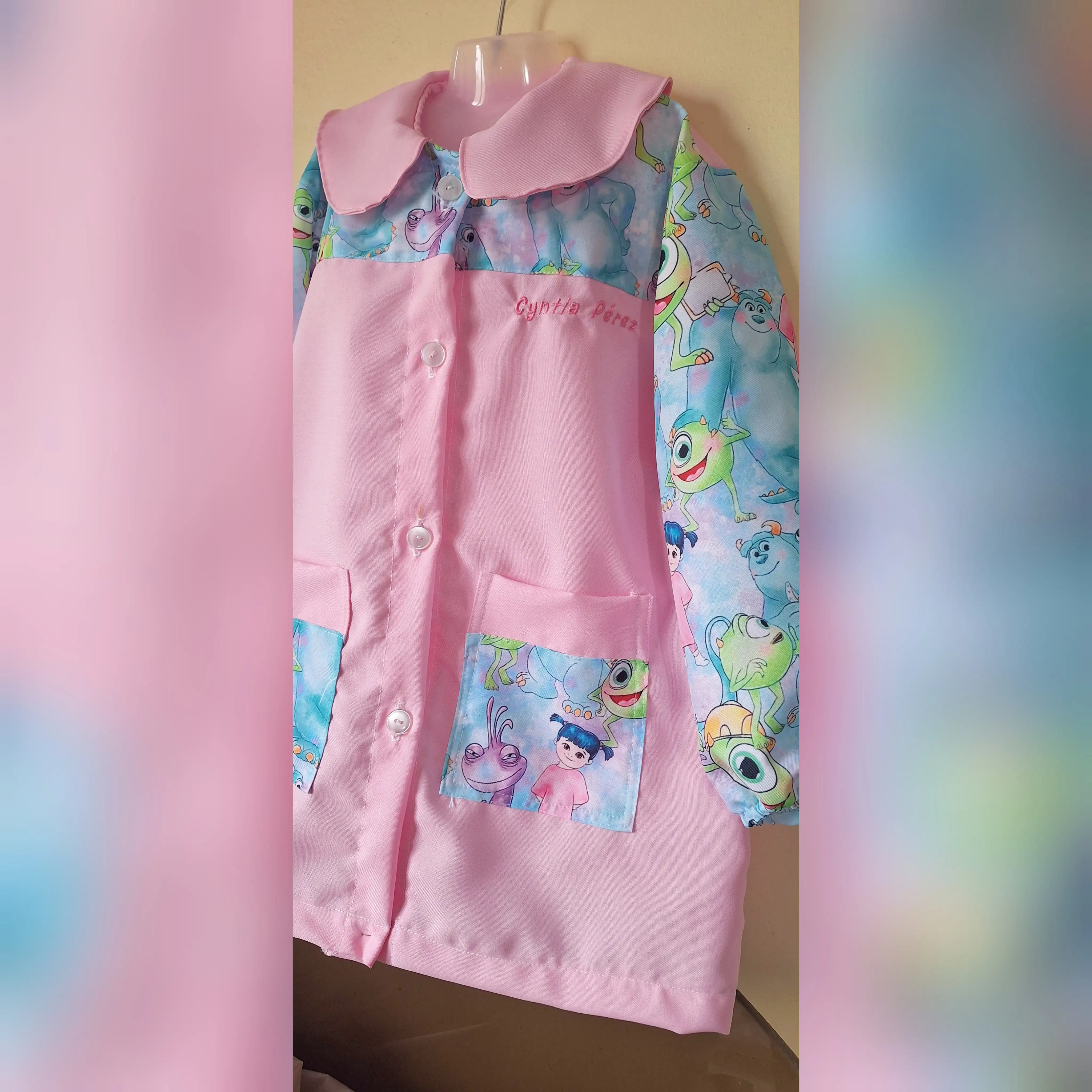Delantal moster inc, rosado 2