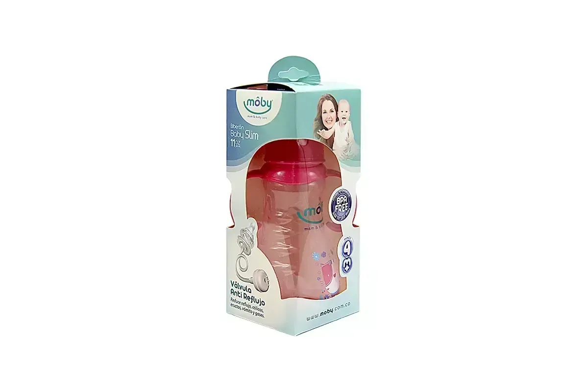 BIBERON ANTIRREFLUJO BABY SLIM MOBY