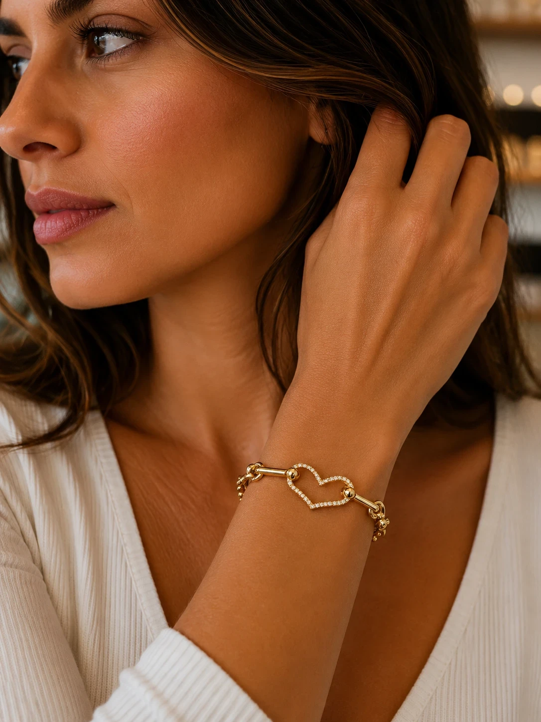 Pulsera oro doble laminado 