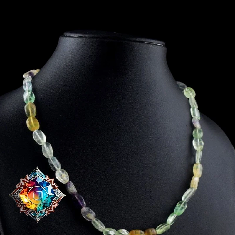 😲 Impactante collar de fluorita natural 