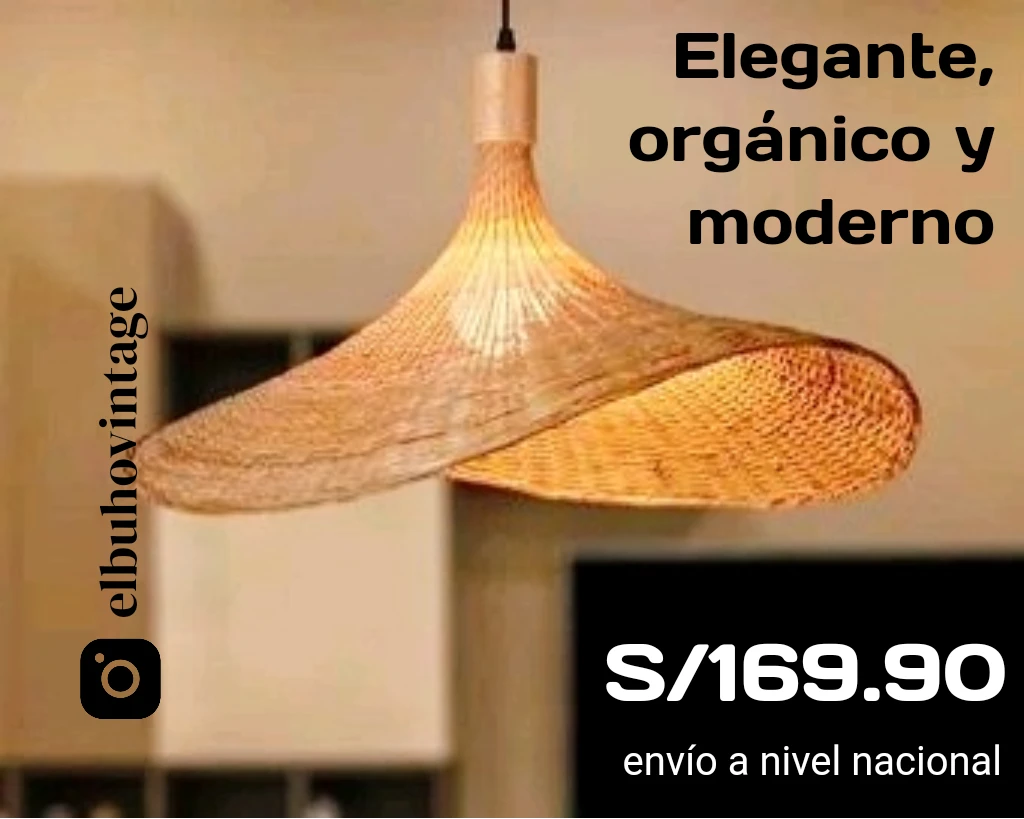 Lámpara Colgante Tipo Sombrero 