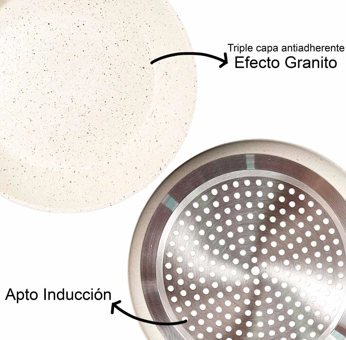 SARTEN GRANITO N22 CON MANGO SILICONA 2