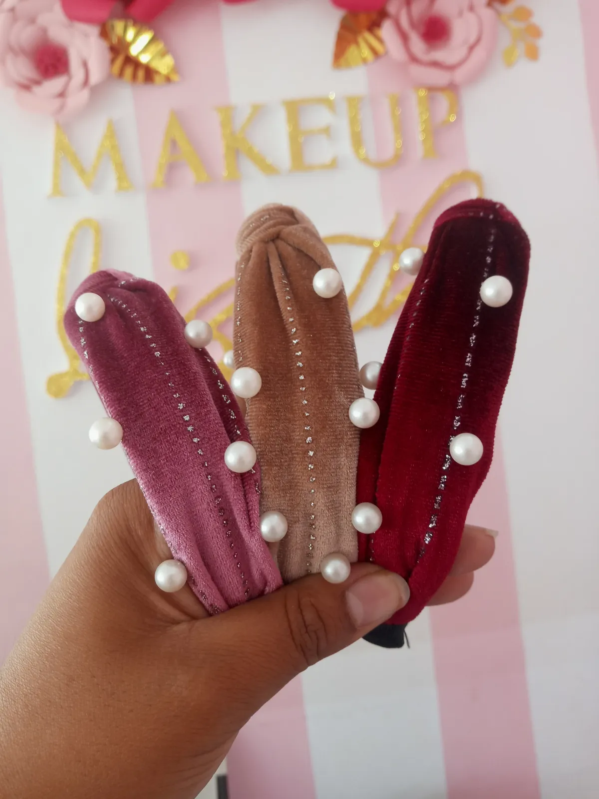 Diadema con perlas