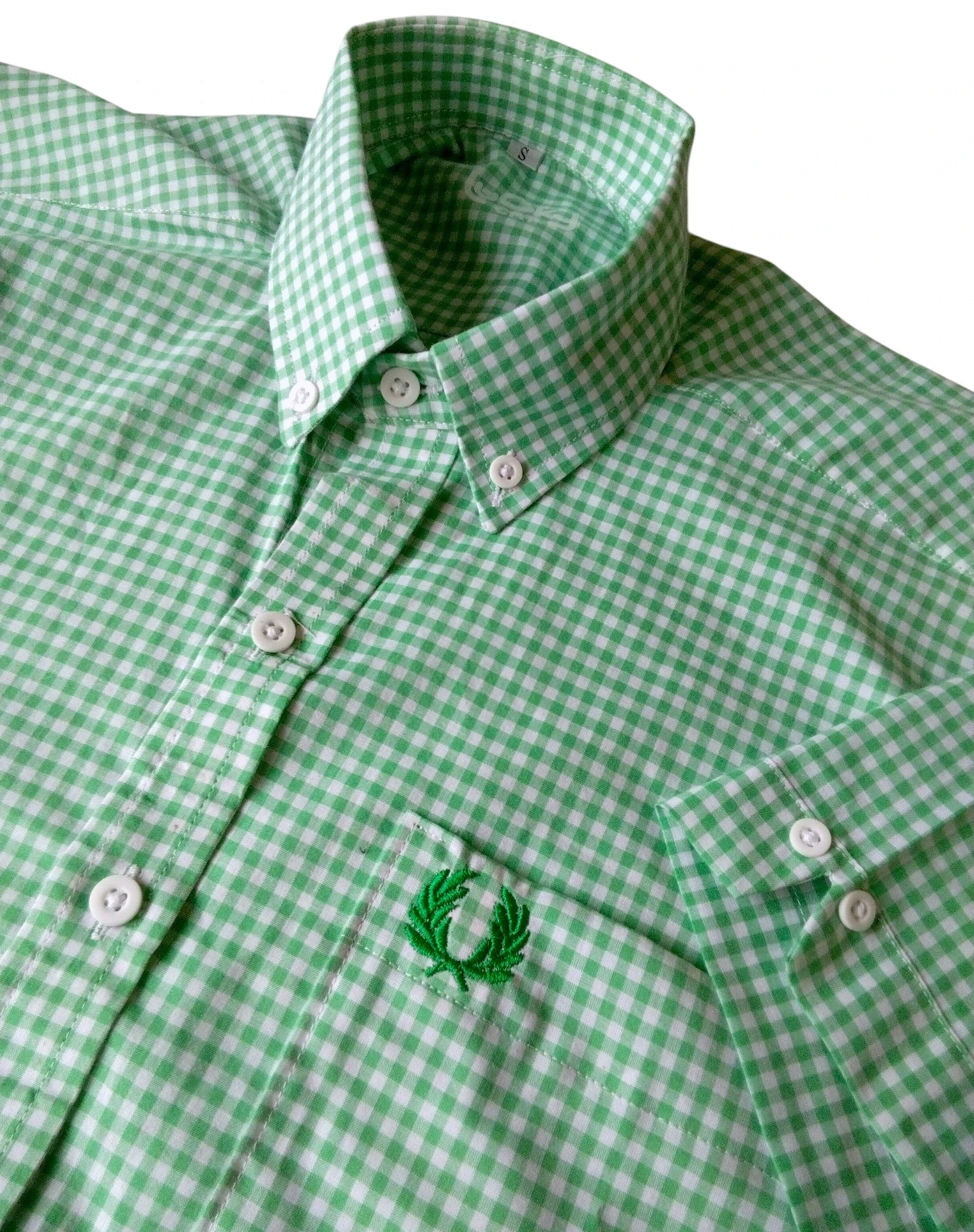 Camisa cuadros pequelos verde 🌿