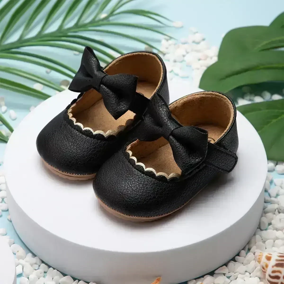 ZAPATITOS NEGRO LAZO 