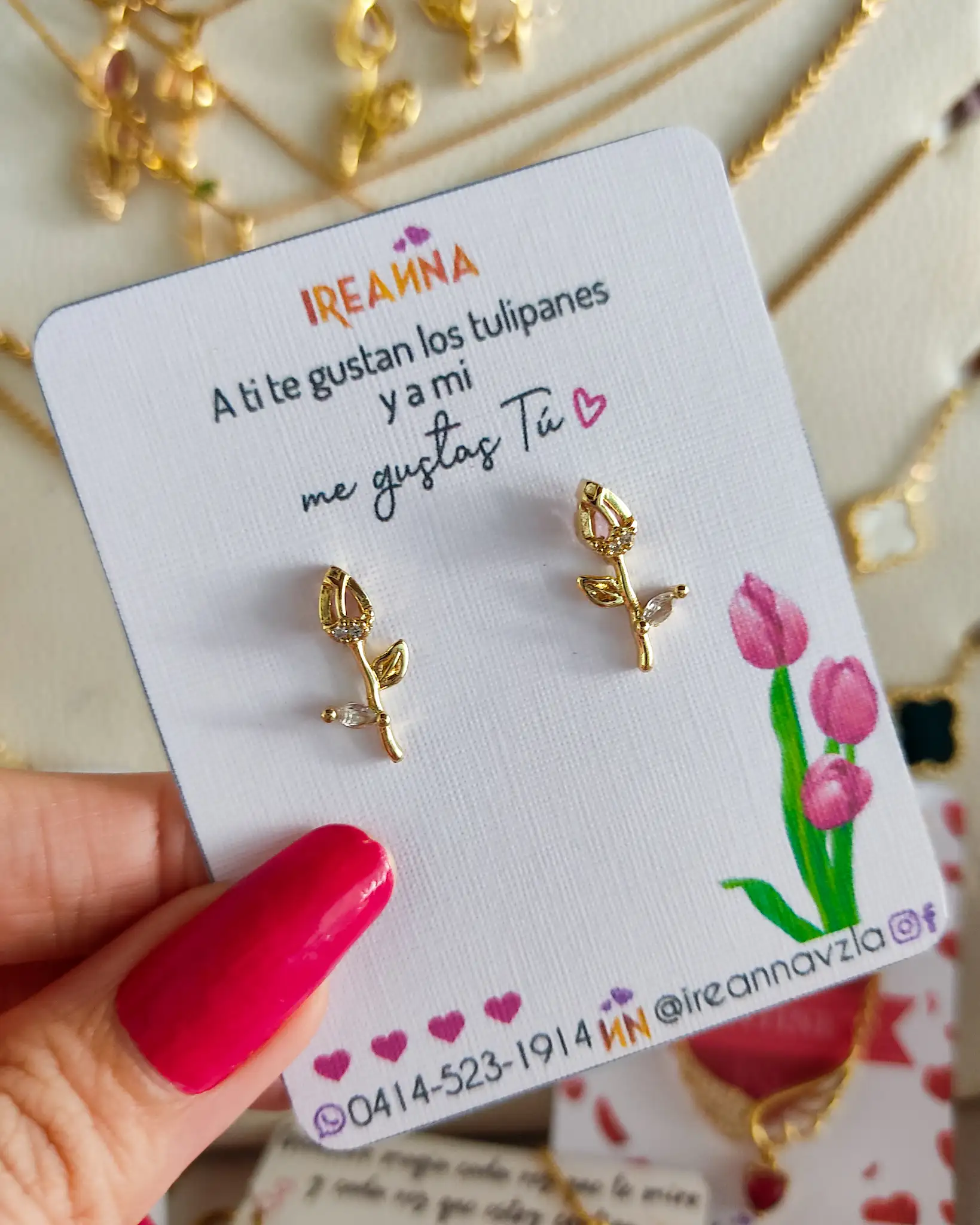 Zarcillos de tulipán 🌷