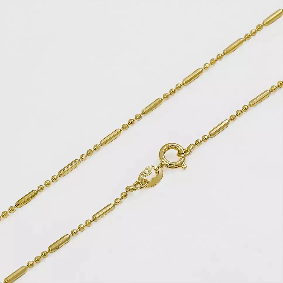 Cadena Canutillo Militar 1-1 40cms + 3cm Extensor 