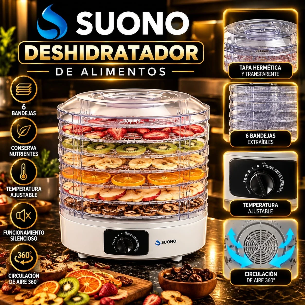 SUONO DESHIDRATADOR DE ALIMENTOS *CONSULTAR DISPONIBILIDAD CON EL VENDEDOR*