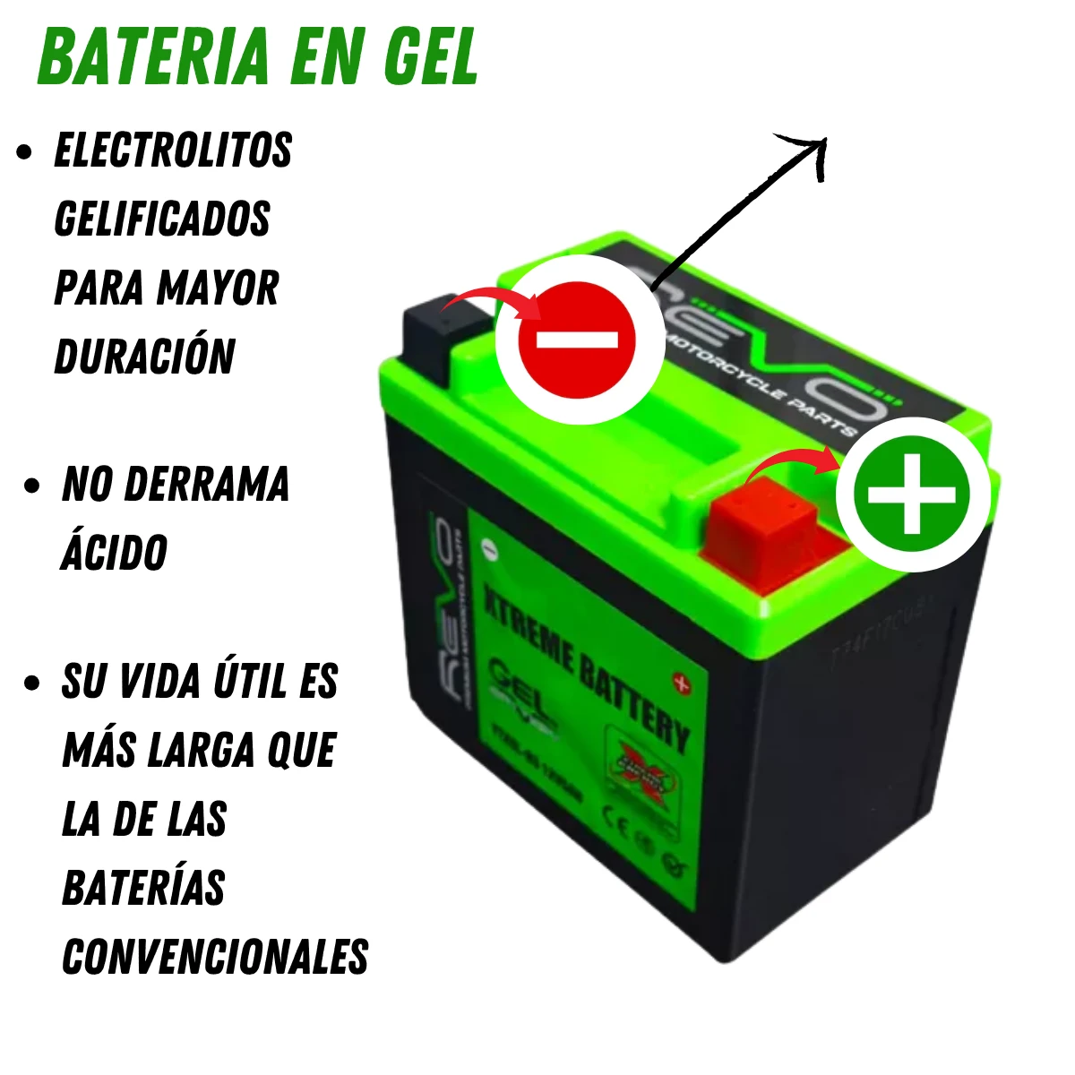 Bateria Revo gel ytz12s motos Pulsar dominar ktm respuestos  3