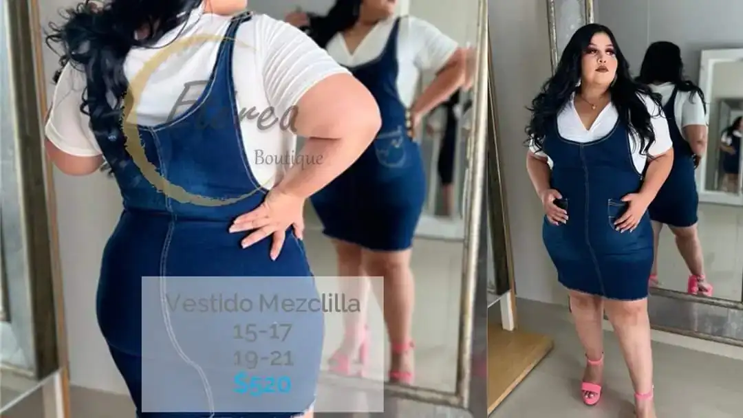 Overol vestido mezclilla obscuro 