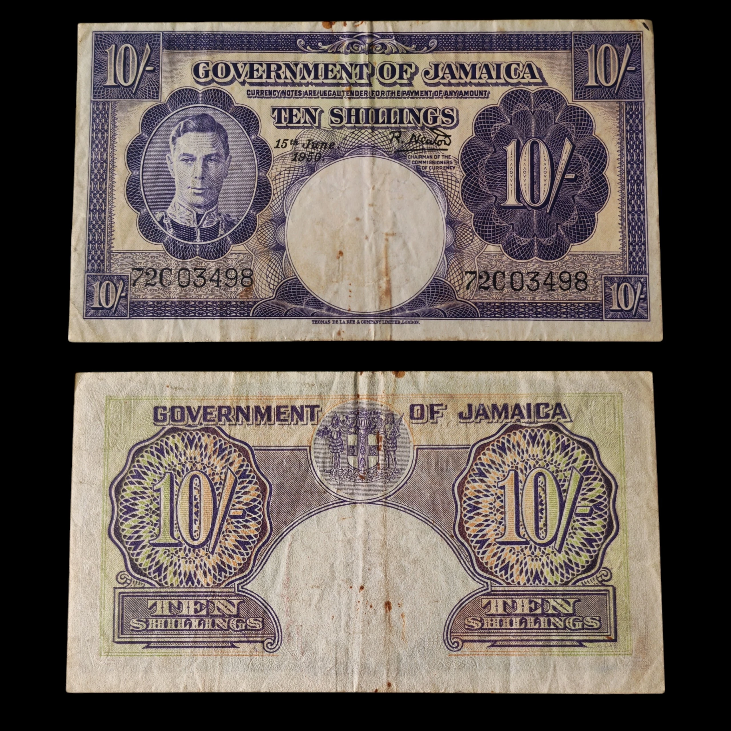 ° Jamaica 10 shillings circulado 