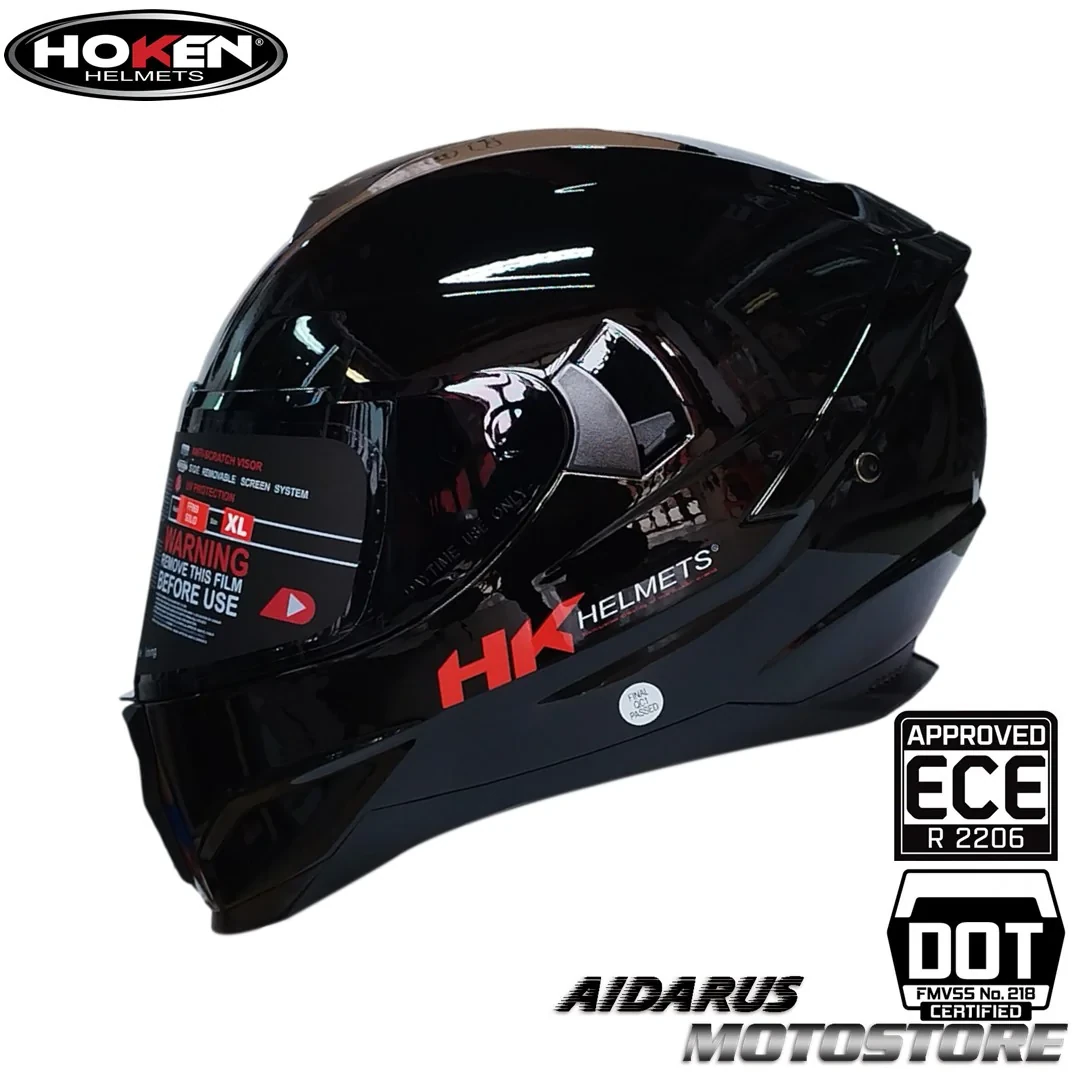 CASCO HOKEN FF869 NEGRO BRILLO