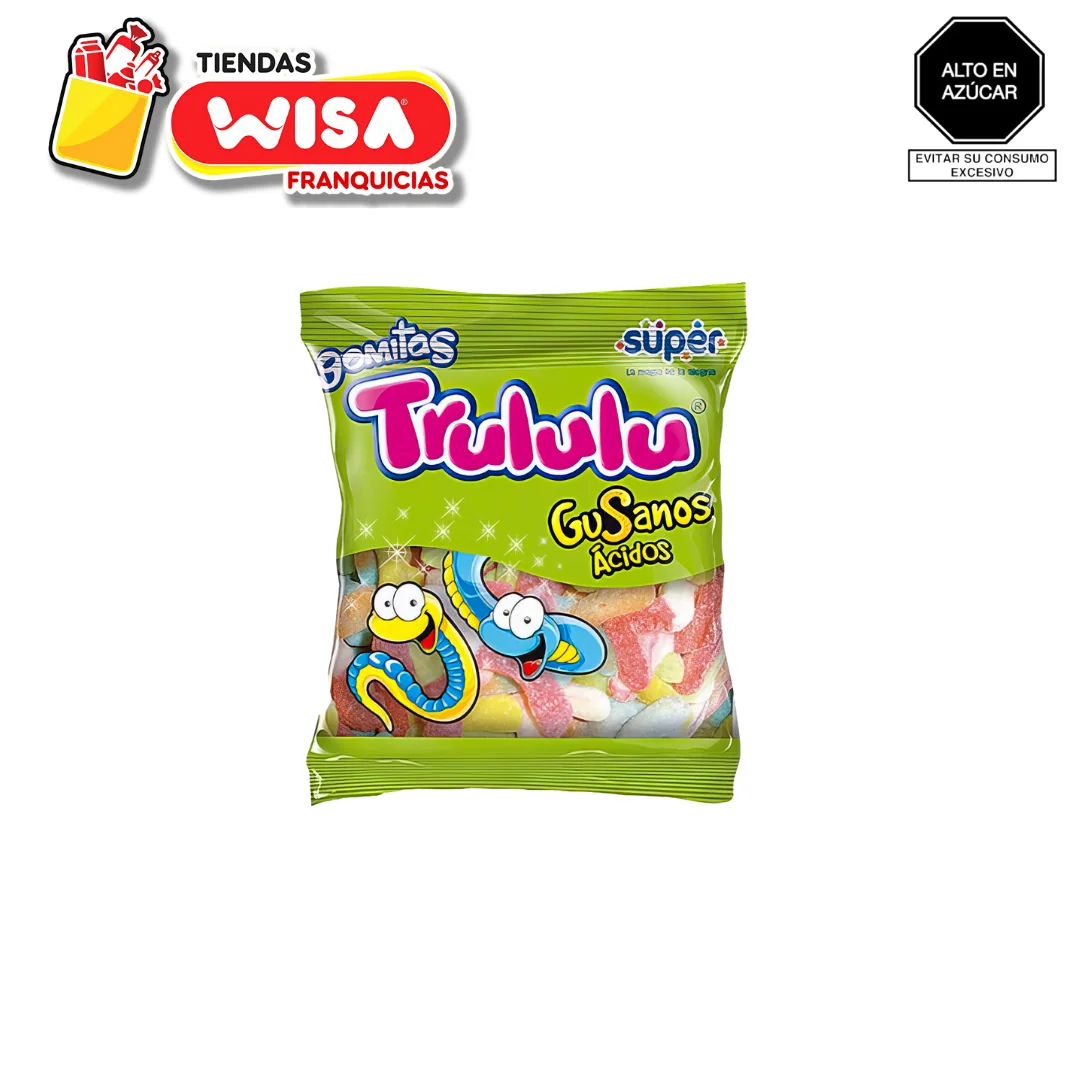 Gomitas Trululu Gusanos Ácidos 80 G