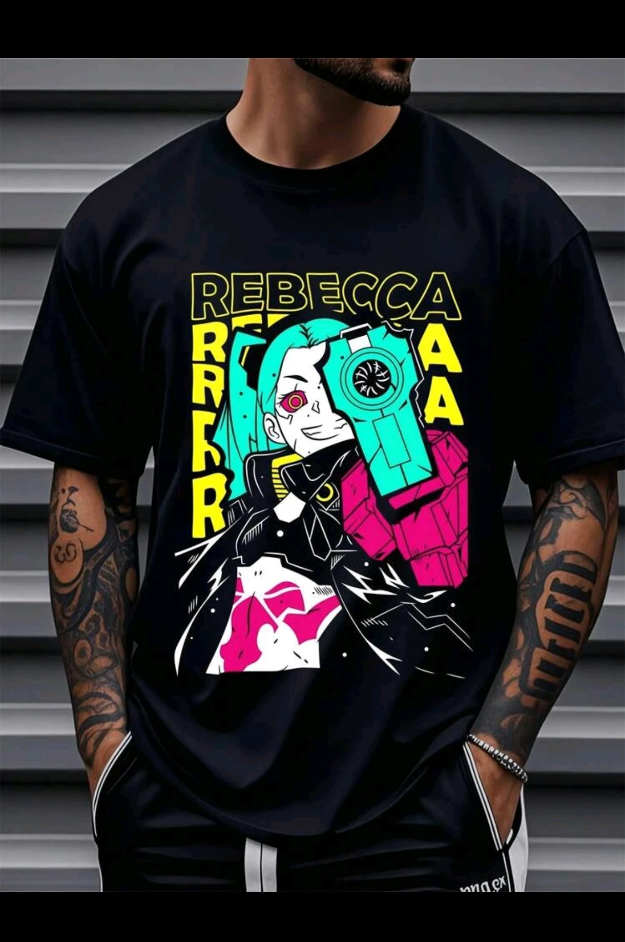 Camisa Anime Cyberpunk Edgerunners Rebecca - Franela Urbana Neon Style
