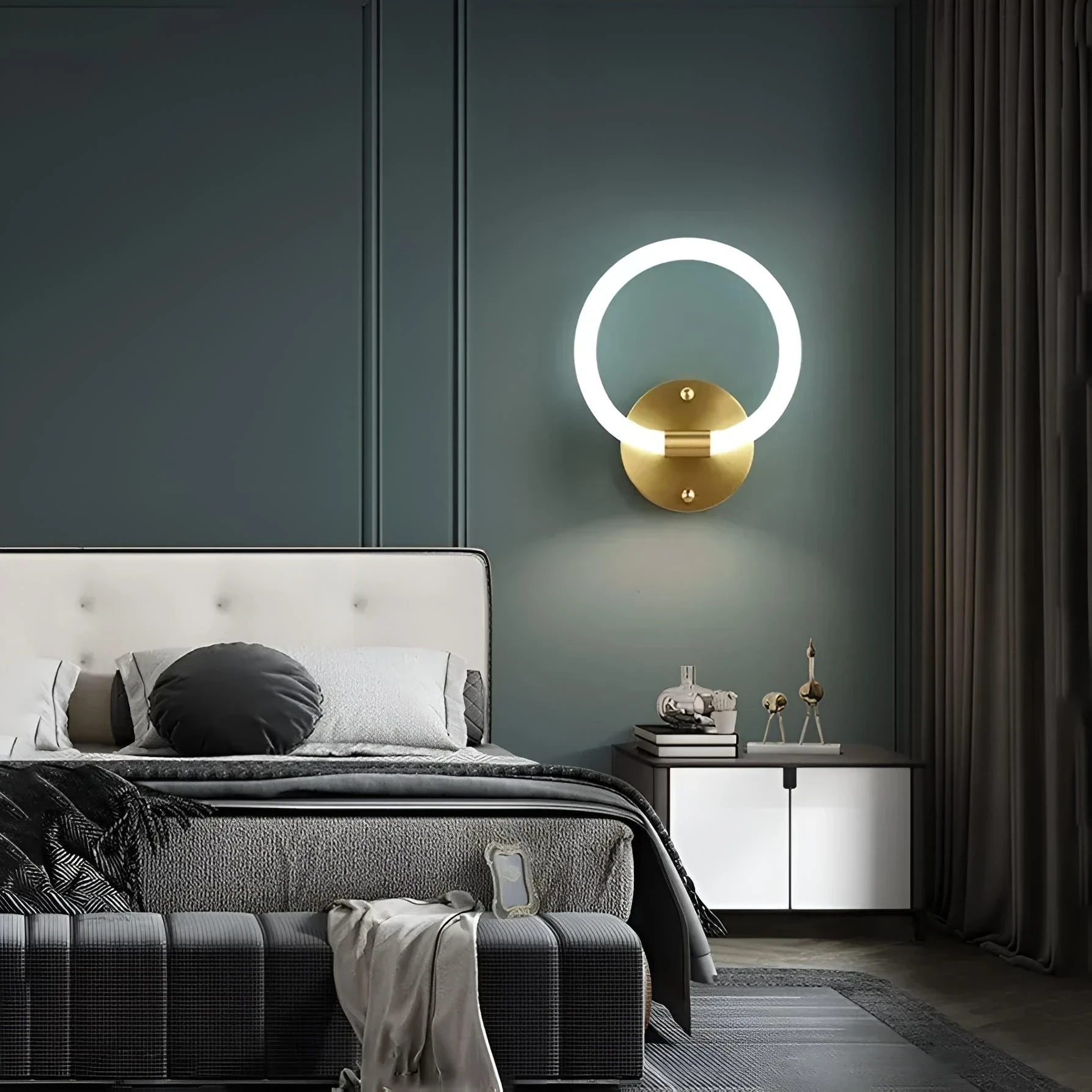 LAMPARA PARED LED ARO GOLD 12W 2