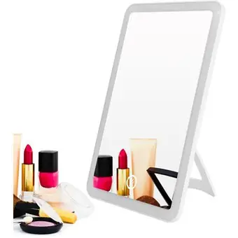 ESPEJO CON LUZ LED, LBP, RECARGABLE, 20.5 CM (8’’) -BLANCO 