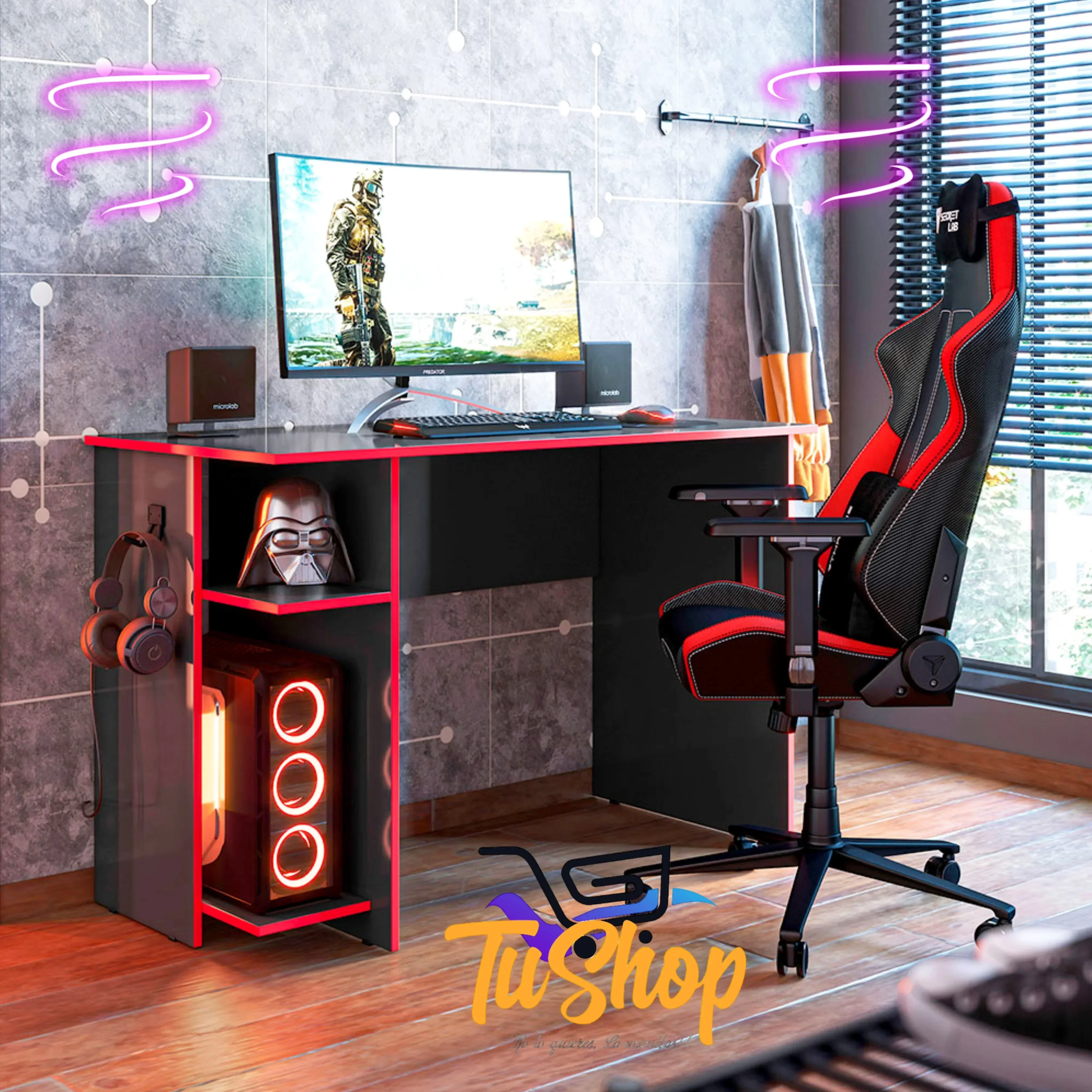 Oferta Combo Gamer Escritorio y Silla 