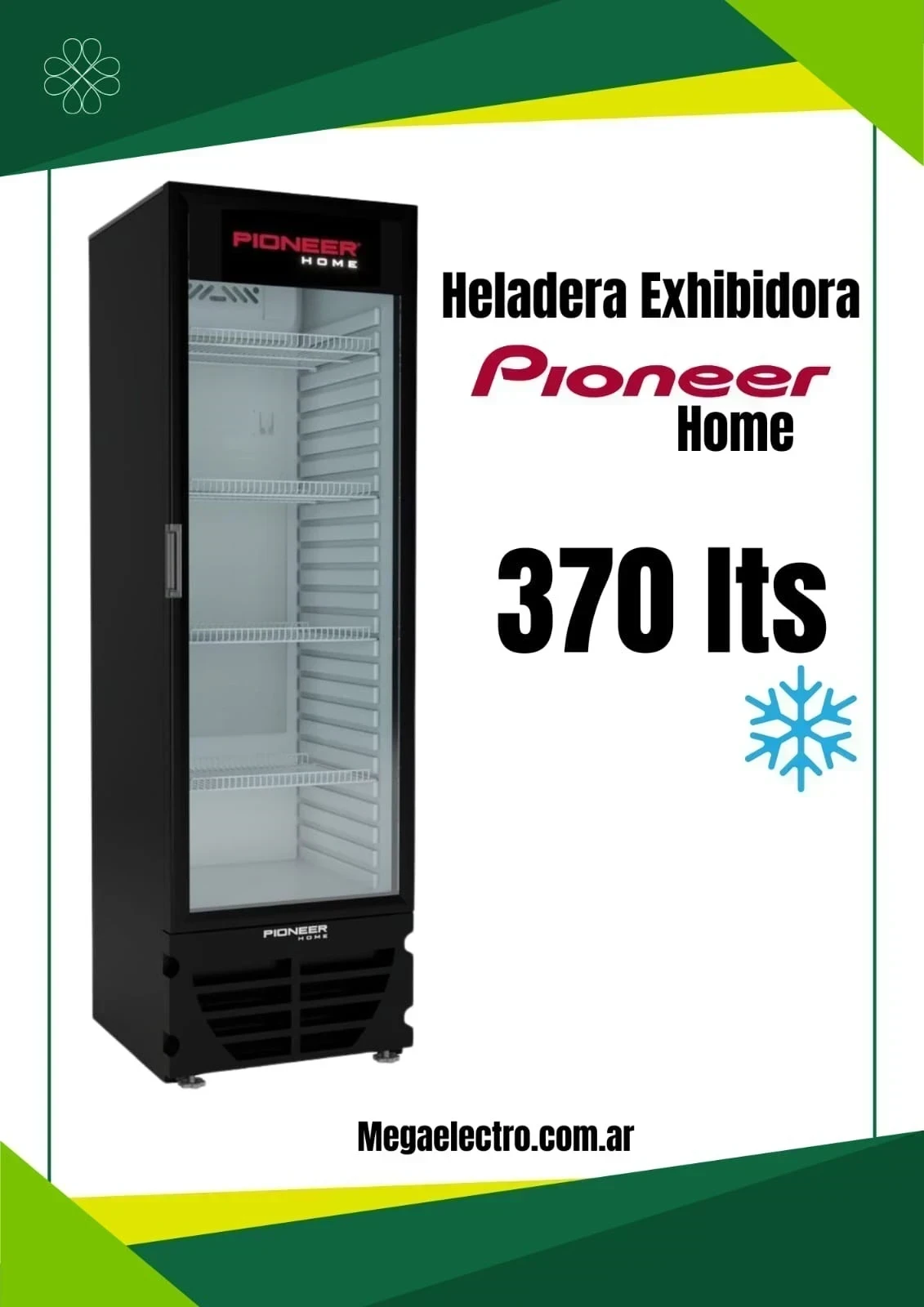 HELADERA EXHIBIDORA PIONEER HOME 370 LTS *