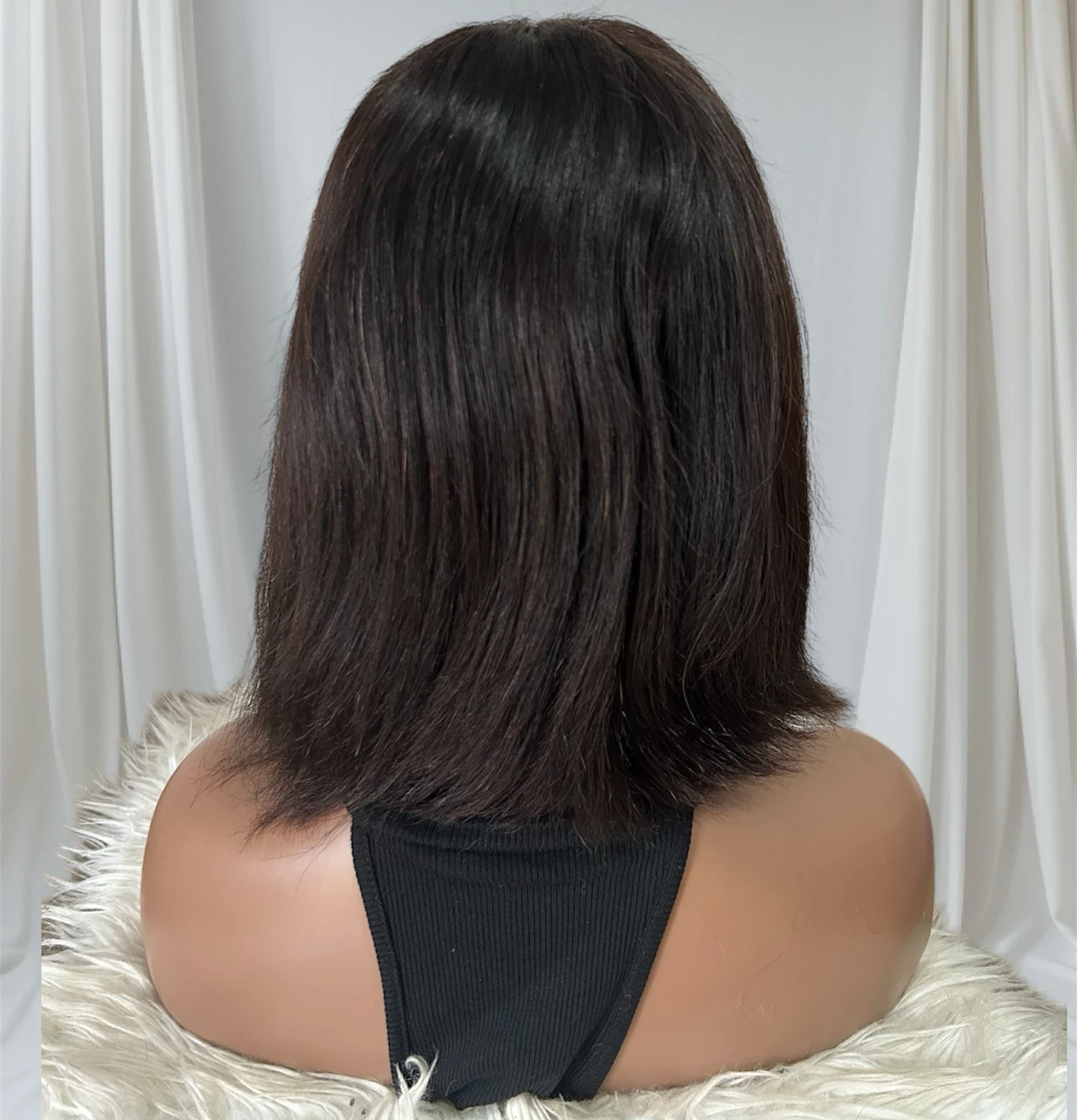 Peluca Bob de cabello humano 12” frontal lace 4x4  4