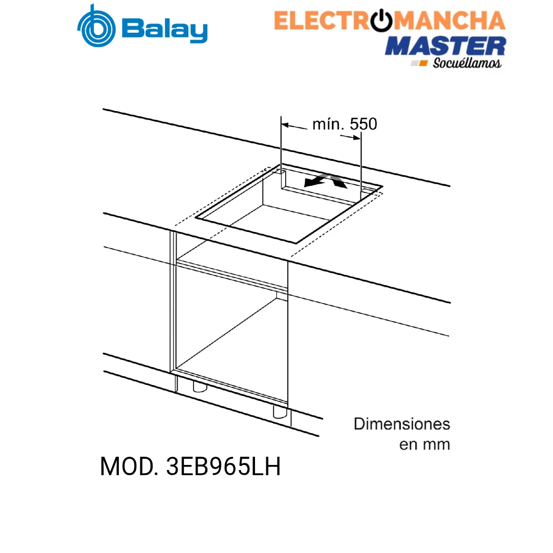 ENCIMERA INDUCCION BALAY 3EB965LH 3 FUEGOS ZONA 28 CM.  7