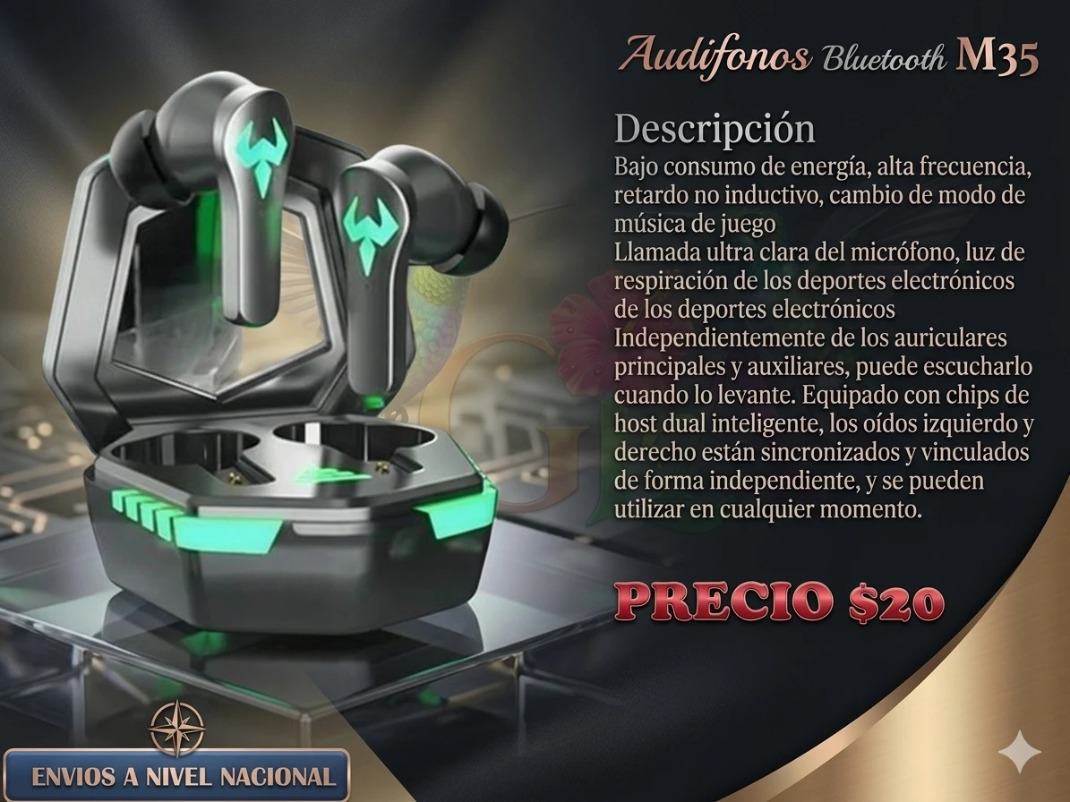 Audífono Bluetooth gammer m25