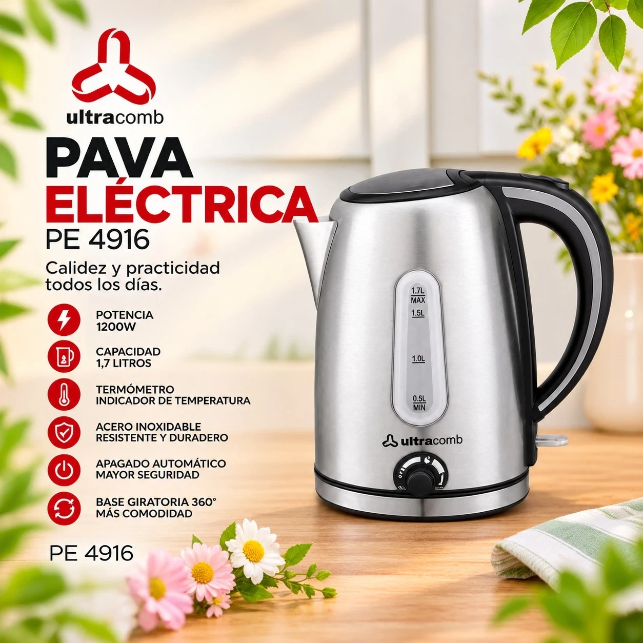 PAVA ELÉCTRICA ULTRACOMB PE-4916