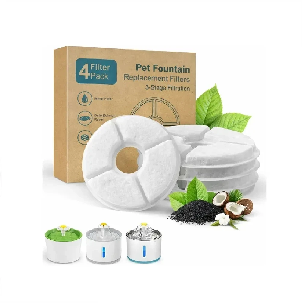 Pack x 4 filtros de repuestos para fuente de agua