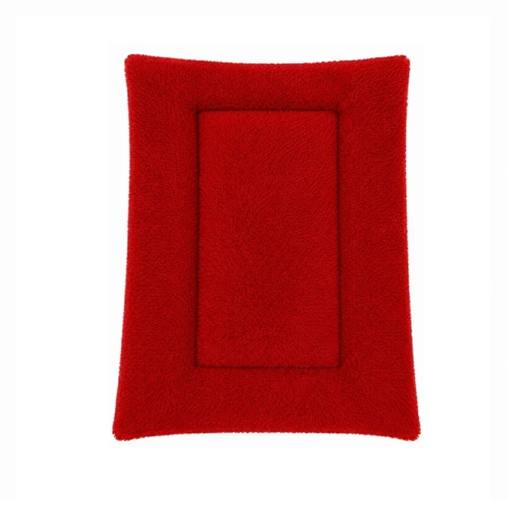 Cama Colchoneta Carnero Para Mascotas Perros Y Gatos Rojo