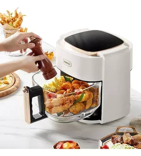 Freidora Aire Daewoo S/Aceite Digital Bowl Vidrio 4.5 Lts Color Blanco 4
