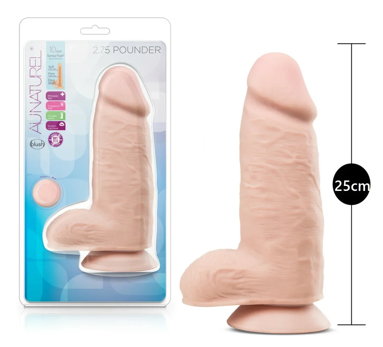 Dildo Au Naturel – 2.75pounder – Vanilla