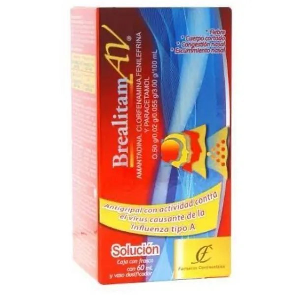 Brealitam av amantadina/clorfenamima/fenilefrina/paracetamol