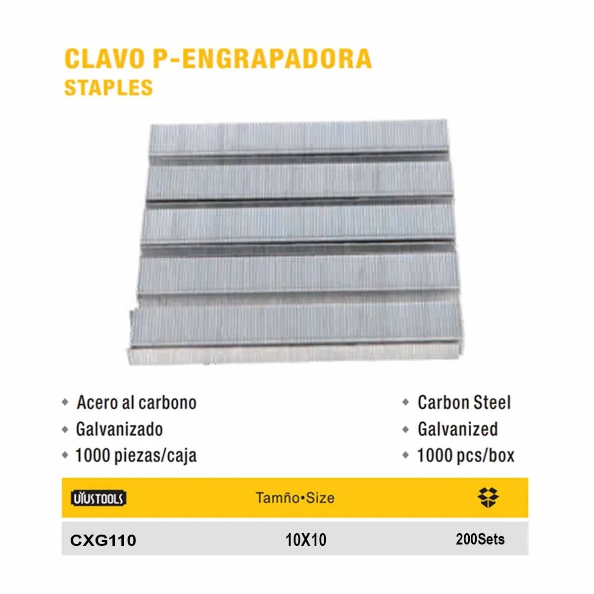 GRAPA P/Engrampadora UYUST 10MM (Paq/1000pz)