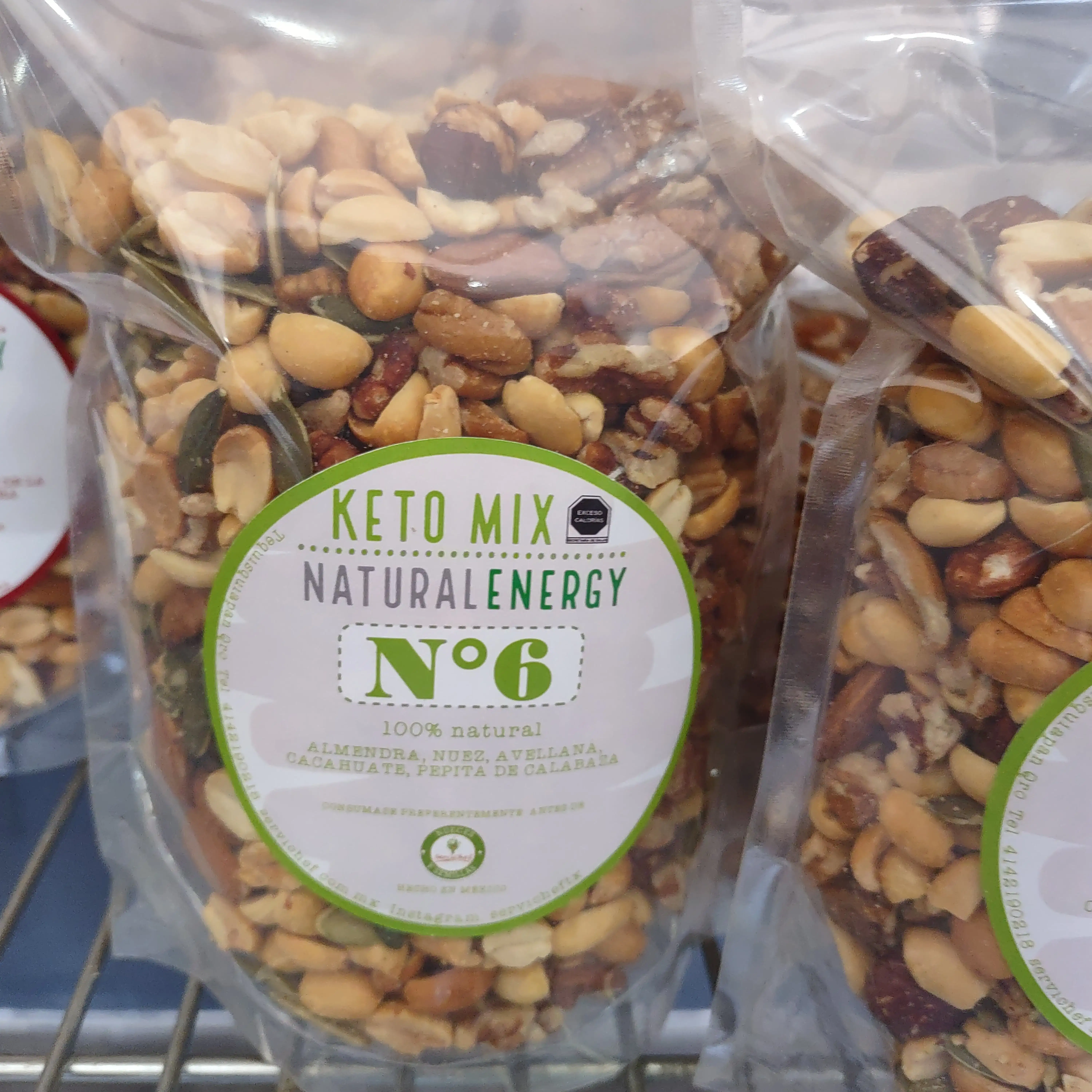 Mix Keto 6 bolsa zip de 250 gramos