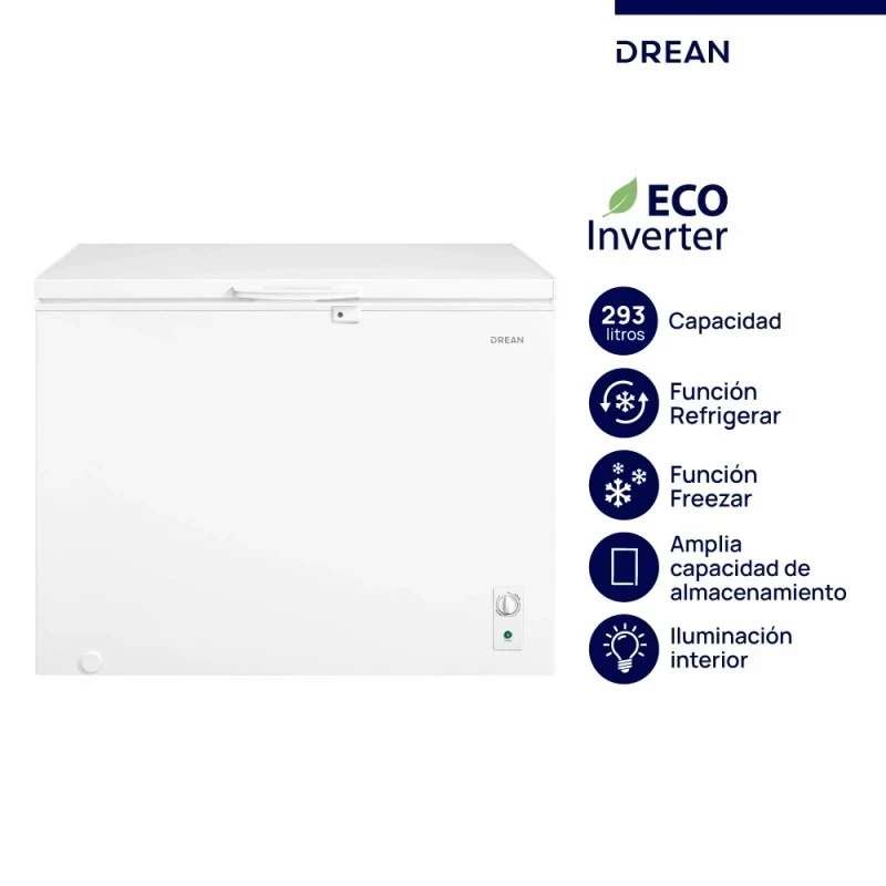 FREEZER DE POZO DREAN ECOINVERTER 293LTS BLANCO 