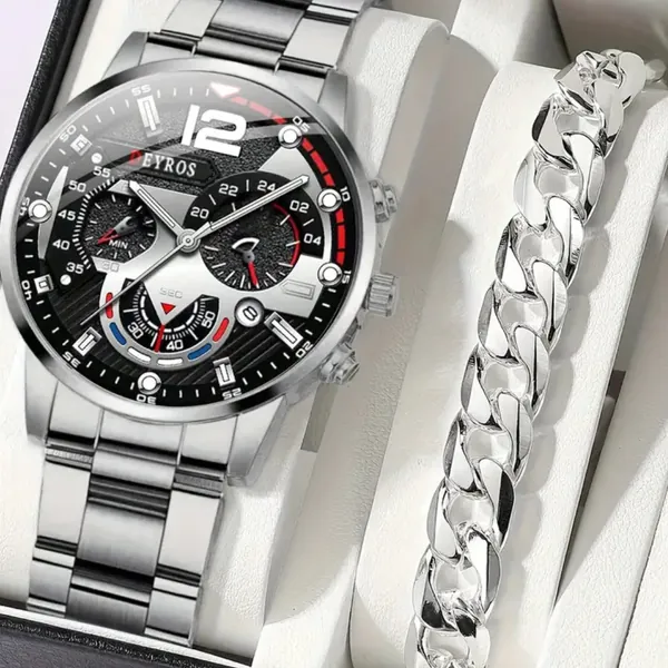 Conjunto reloj caballero
