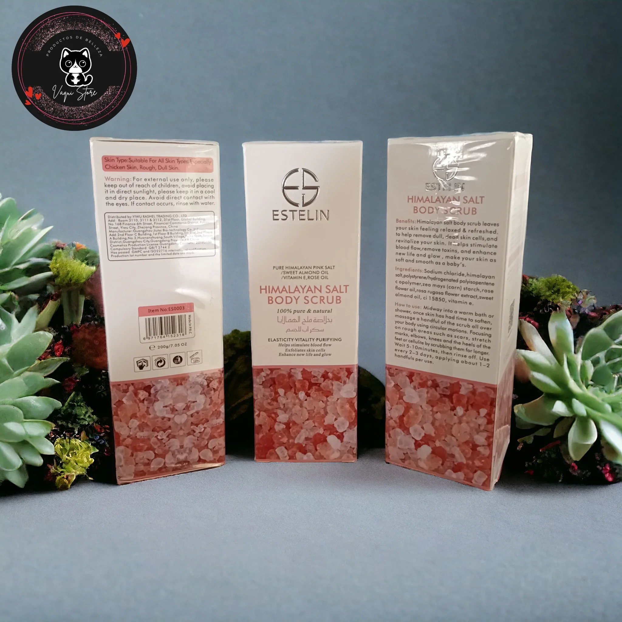 EXFOLIANTE CORPORAL DE SAL DEL HIMALAYA ESTELIN Dr Rashel