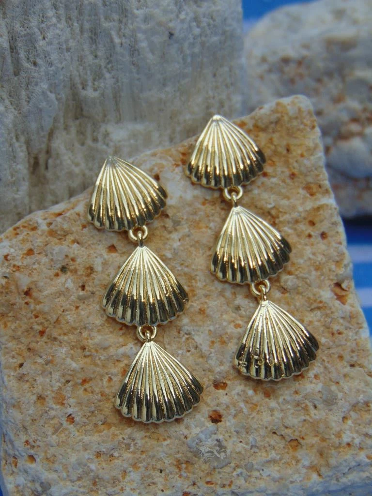 ARETE RODIO DOR LLUVIA CONCHAS