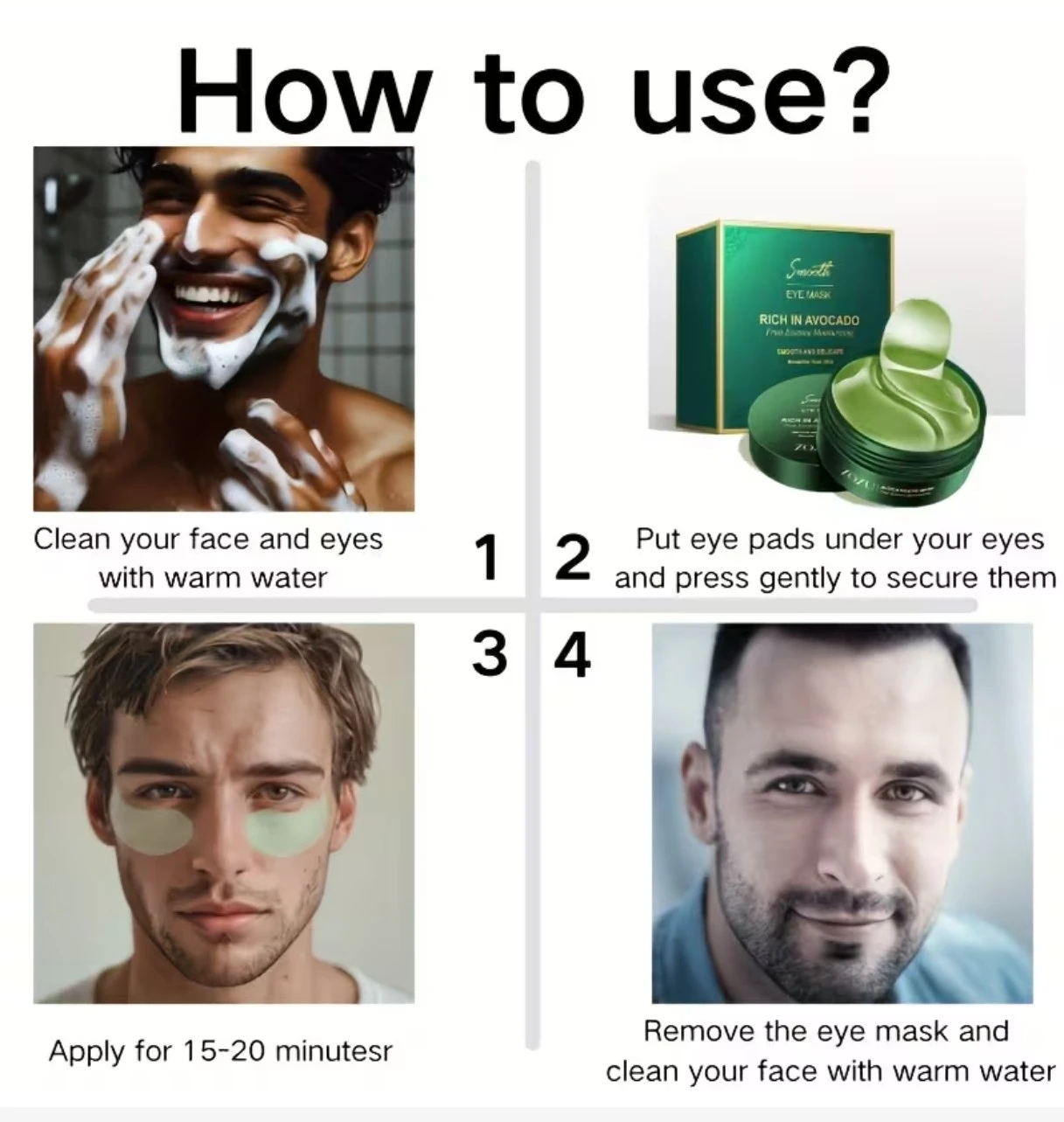🥑 Zozu Avocado Eye Mask: Mirada Radiante en Minutos 🥰 4