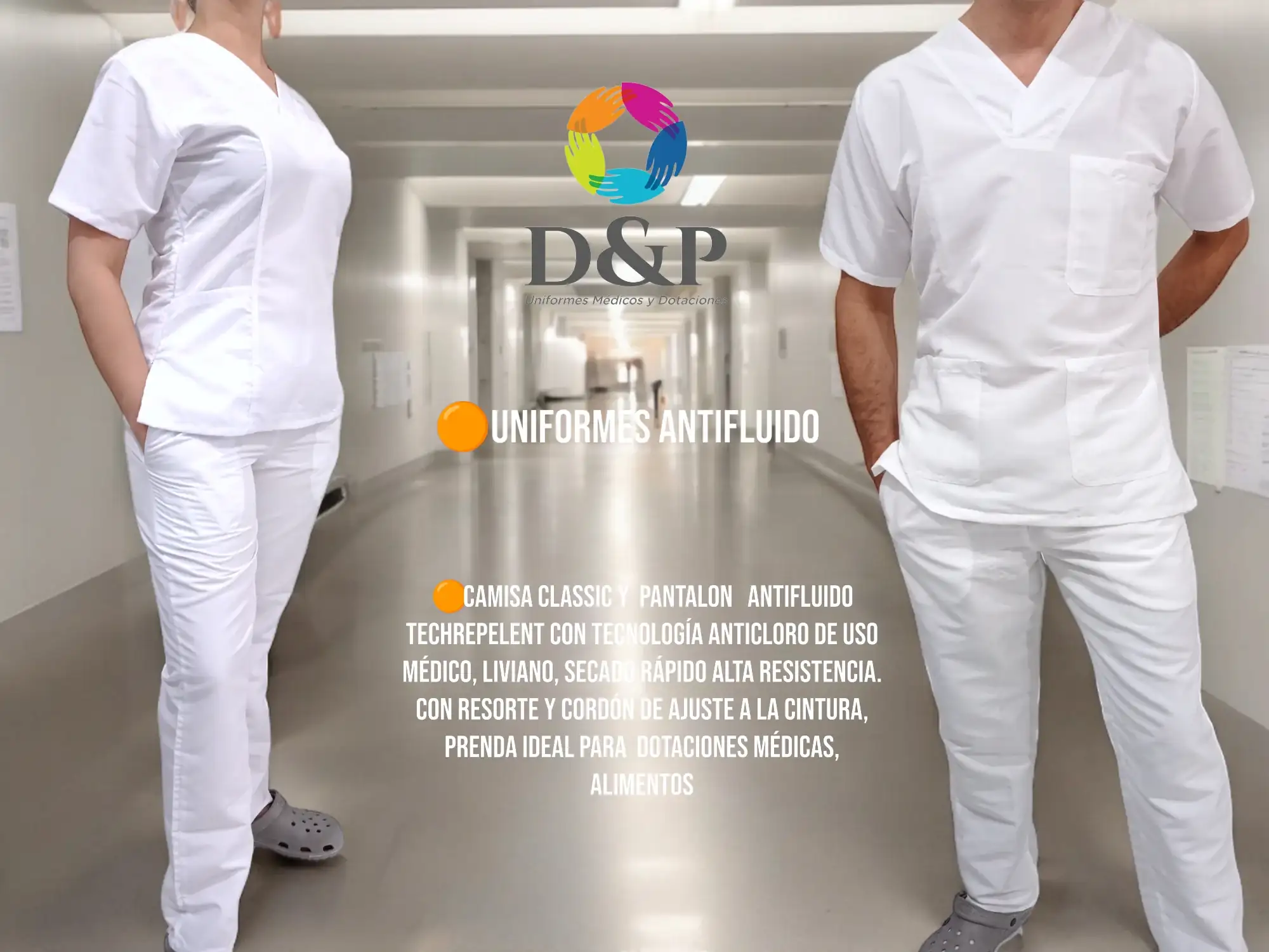 Uniforme Antifluido Techrepelent Blanco Hombre