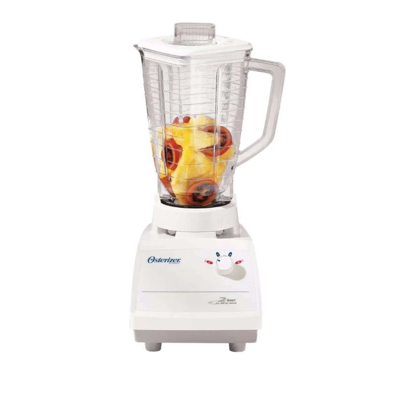 Licuadora Oster, Licuadora de 2 Velocidades, Vaso Plástico, Color Blanca, 350 W