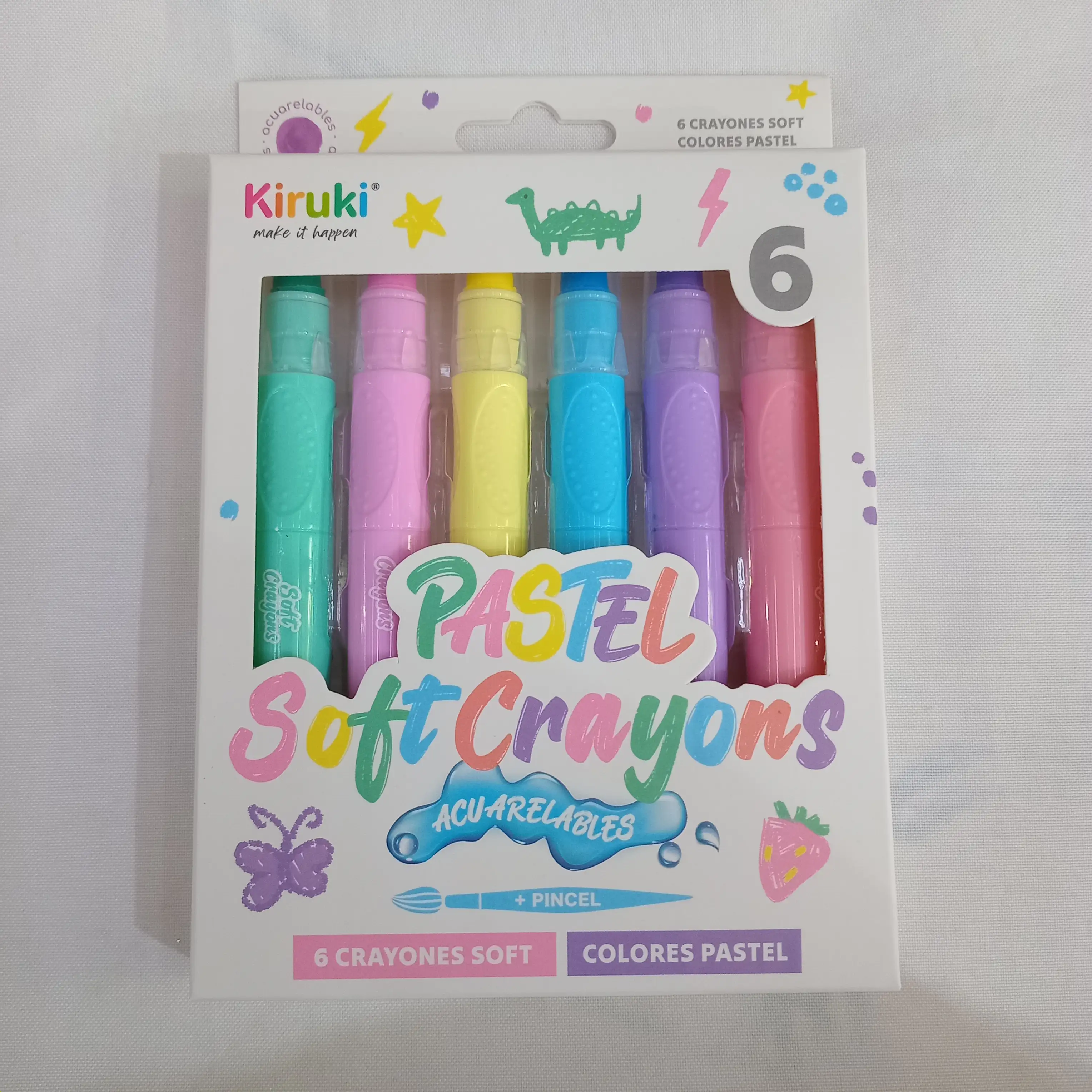 Crayones soft acuarelables Kiruki x6