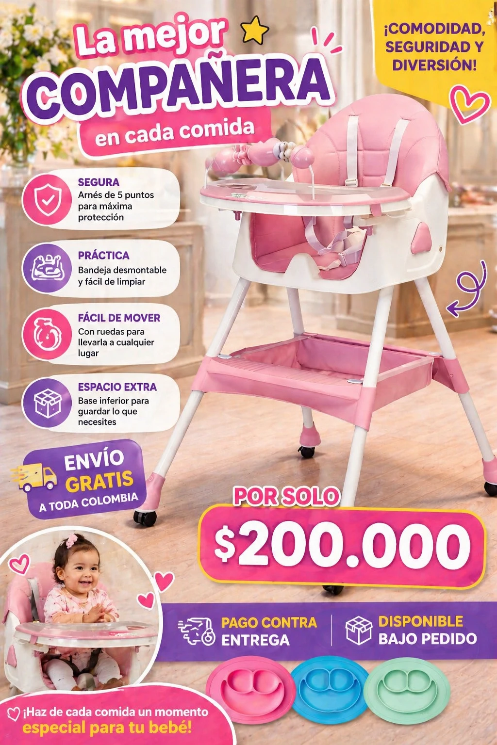 SILLA COMEDOR RESPALDAR FIJO+VAJILLA 
