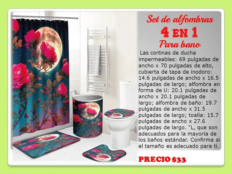Set de alfombras para baño 