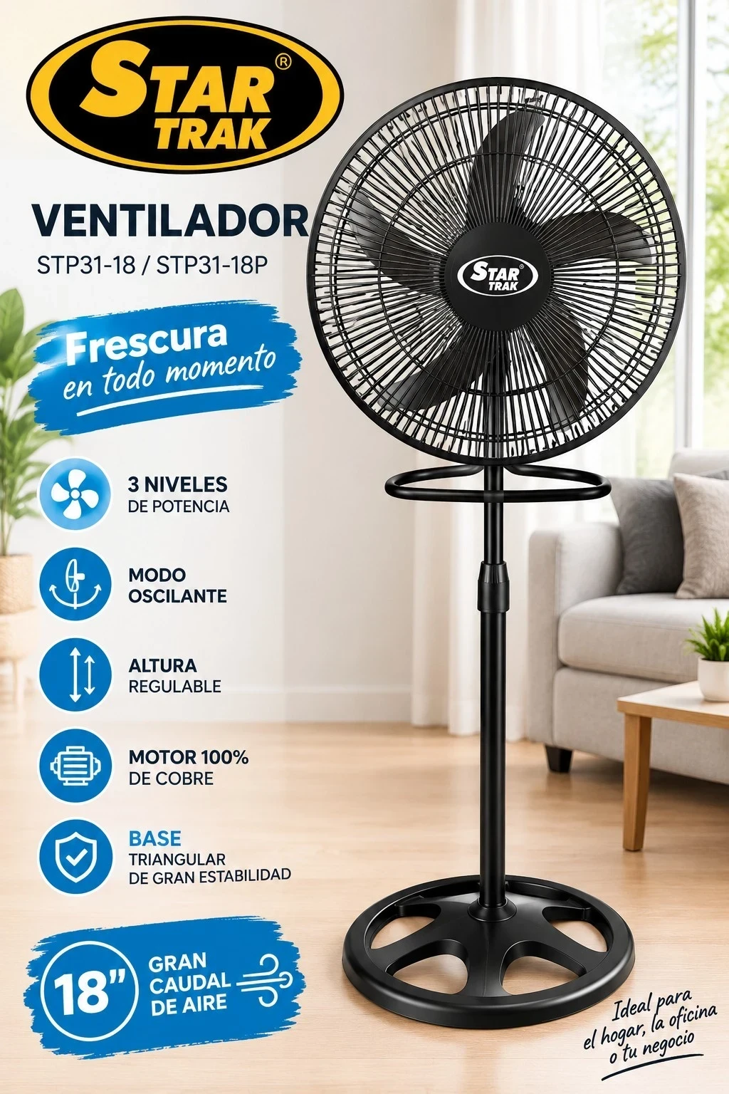 Ventilador Star Trak 18” 