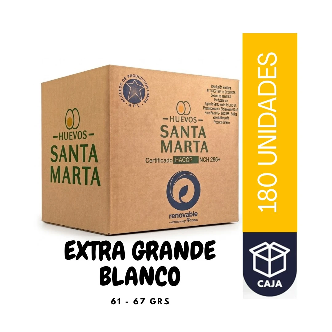 CAJA EXTRA GRANDE BLANCO  180X1CJ SANTA MARTA