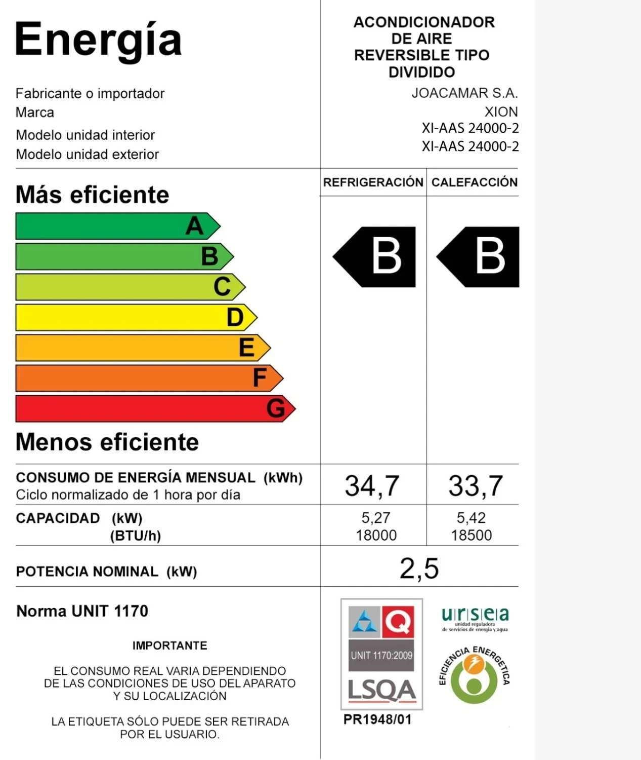 Aire Acondicionado SPLIT 9000 a 24000 BTU 𝙓𝙄𝙊𝙉 2