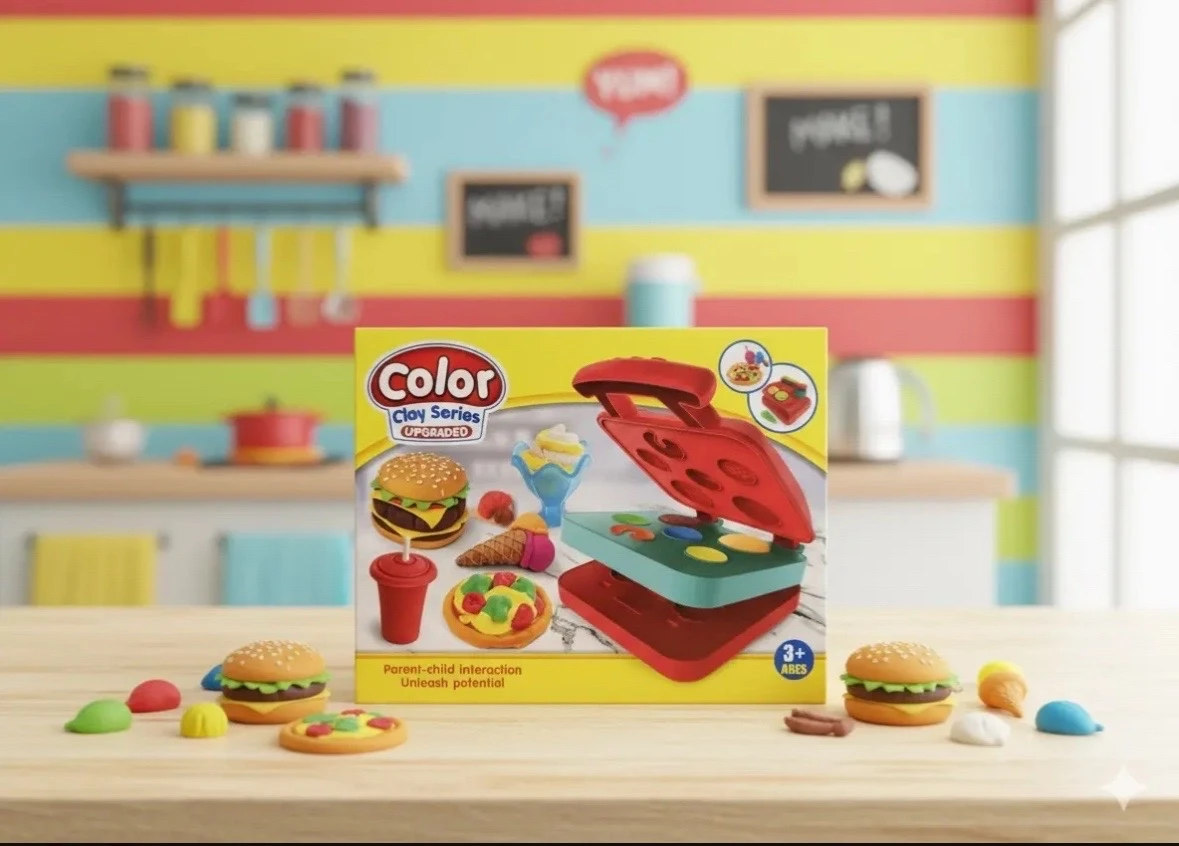 Juego de Plastilina Máquina de Waflera y Comiditas con Moldes y Accesorios 2