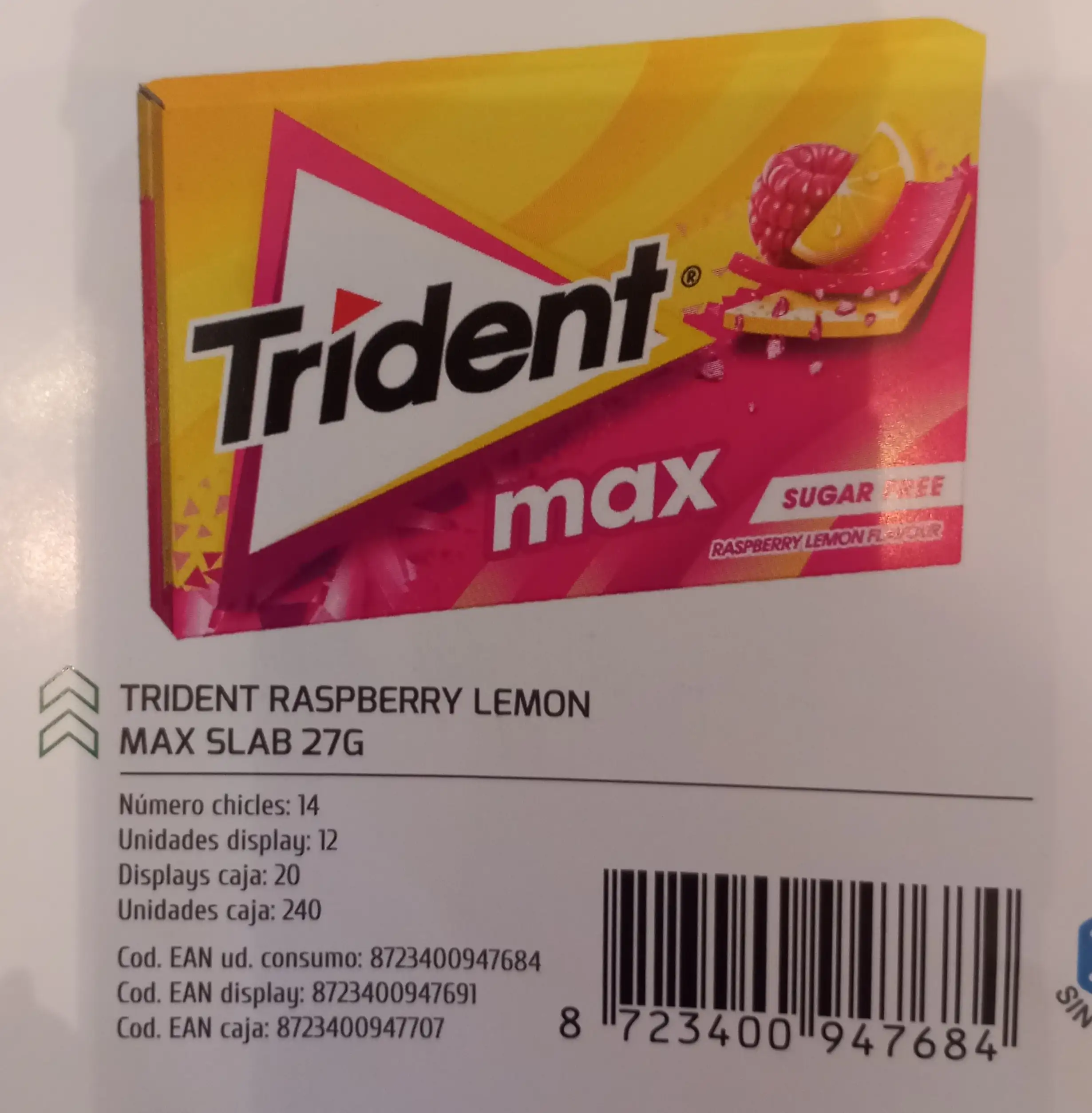 TRIDENT RASBERRY LEMON MAX